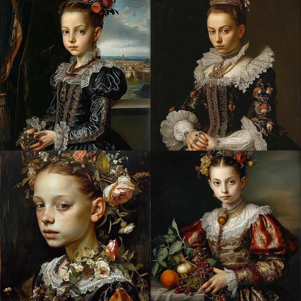 Sofonisba Anguissola style, Midjourney V6, render 1 of 4