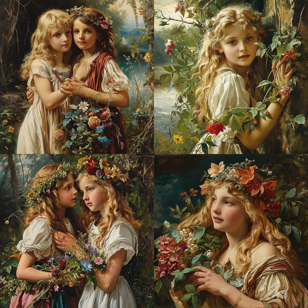 Sophie Gengembre Anderson style, Midjourney V6, render 1 of 4