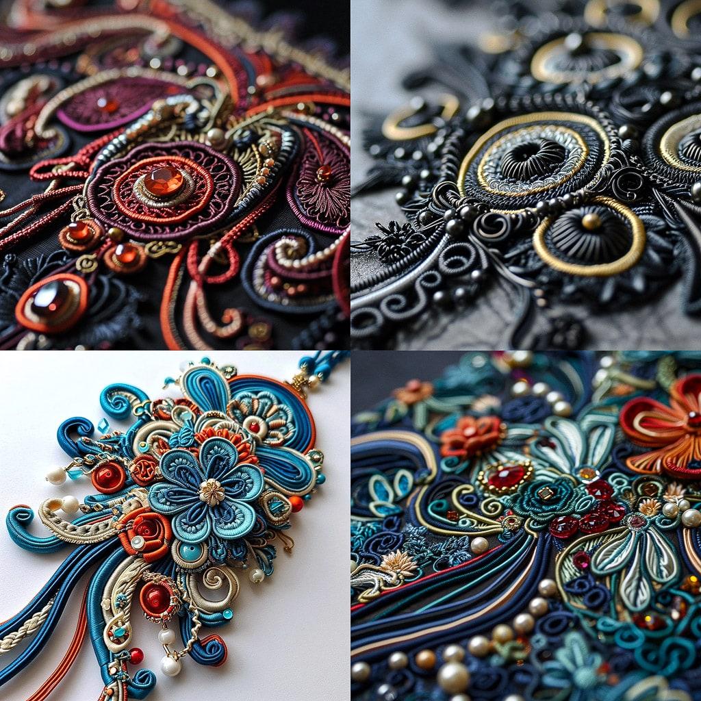 Soutache style, Midjourney V6, render 1 of 4