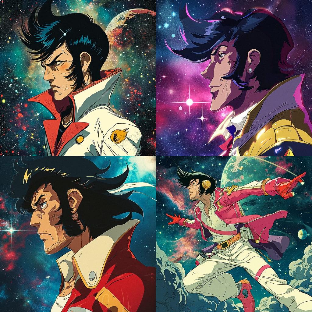 Space Dandy style, Midjourney V6, render 1 of 4