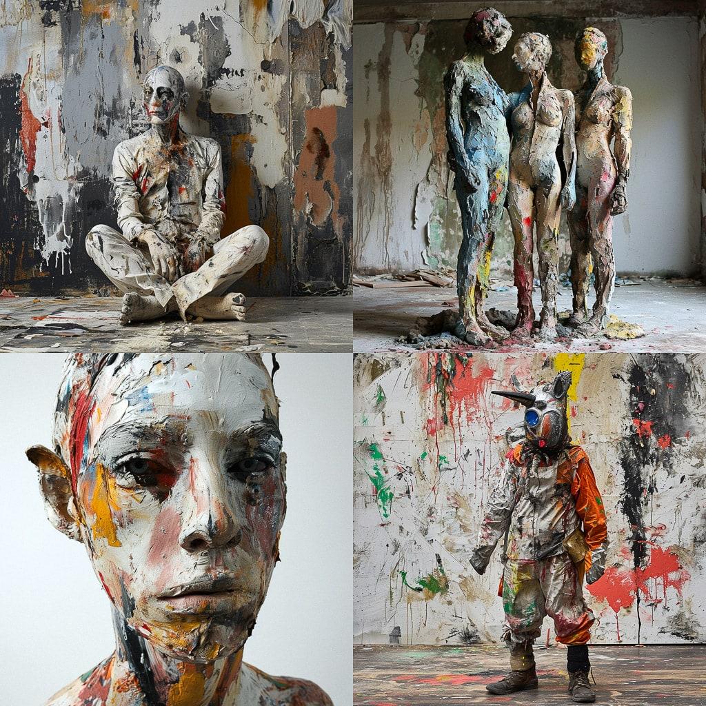 Spartacus Chetwynd style, Midjourney V6, render 1 of 4