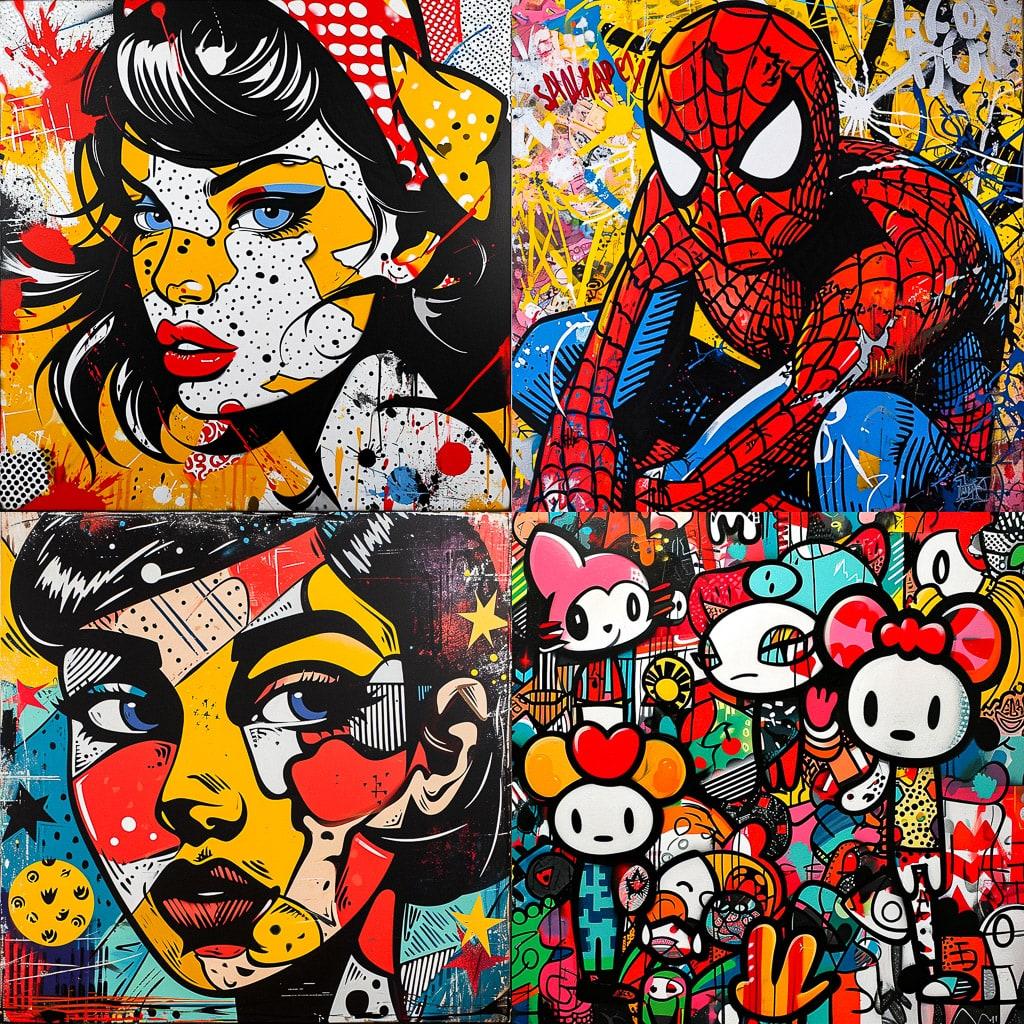 Speedy Graphito style, Midjourney V6, render 1 of 4