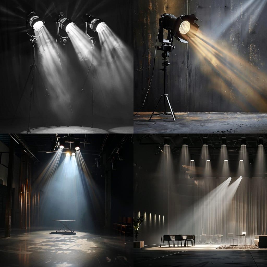 Spotlight lighting style, Midjourney V6, render 1 of 4