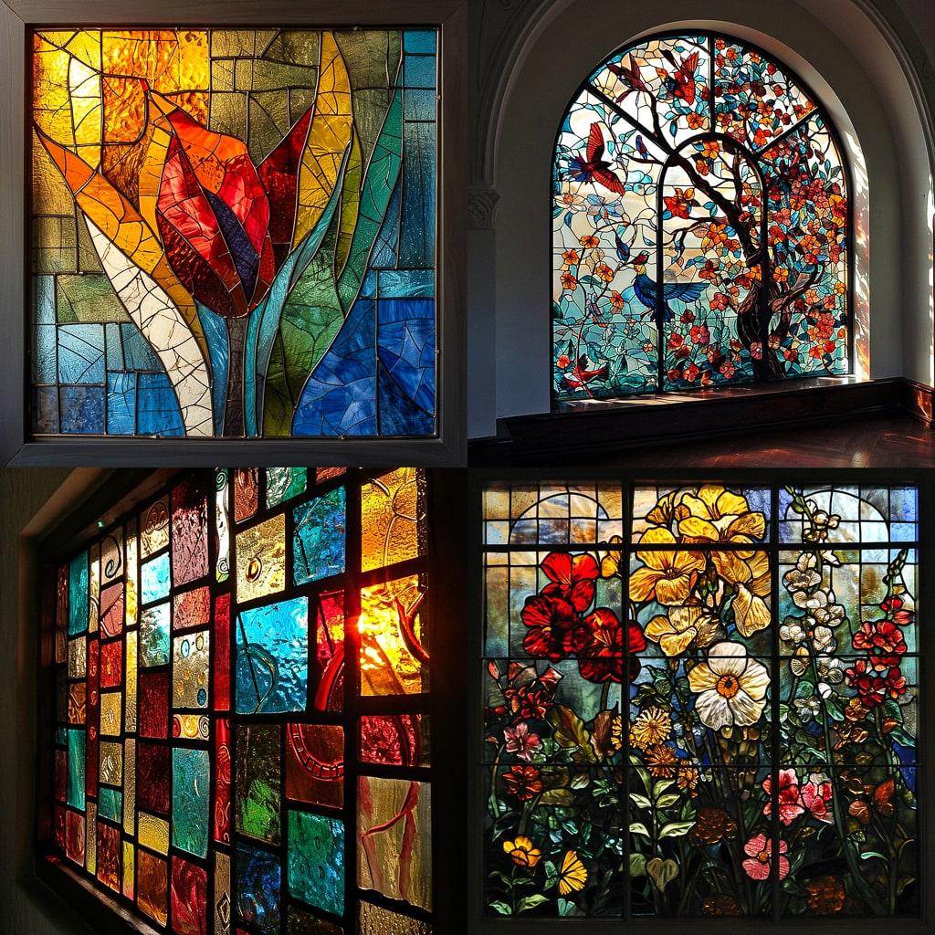 Stained glass style, Midjourney V6, render 1 of 4