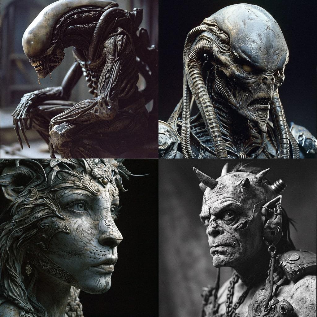 Stan Winston style, Midjourney V6, render 1 of 4