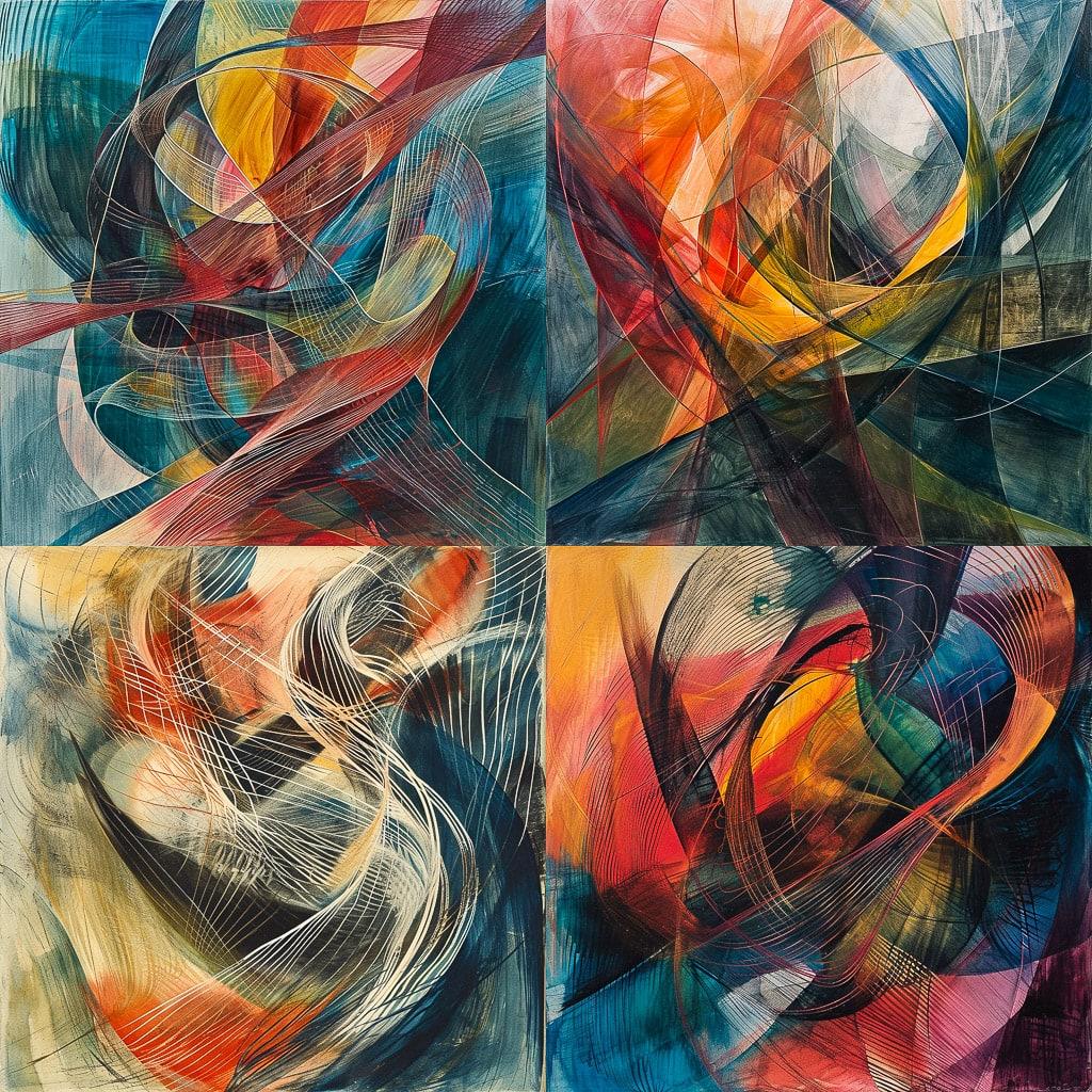 Stanley William Hayter style, Midjourney V6, render 1 of 4