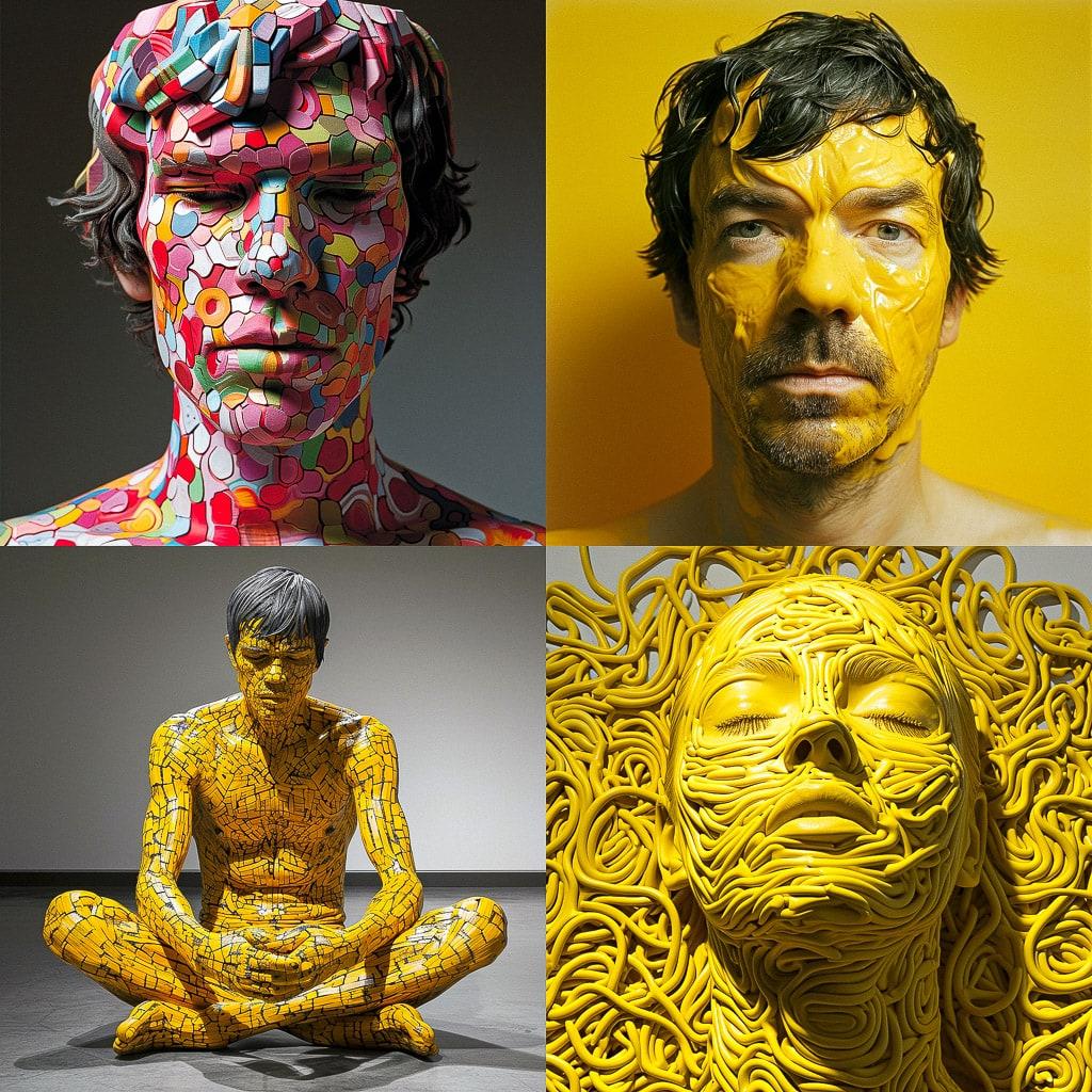 Stefan Sagmeister style, Midjourney V6, render 1 of 4