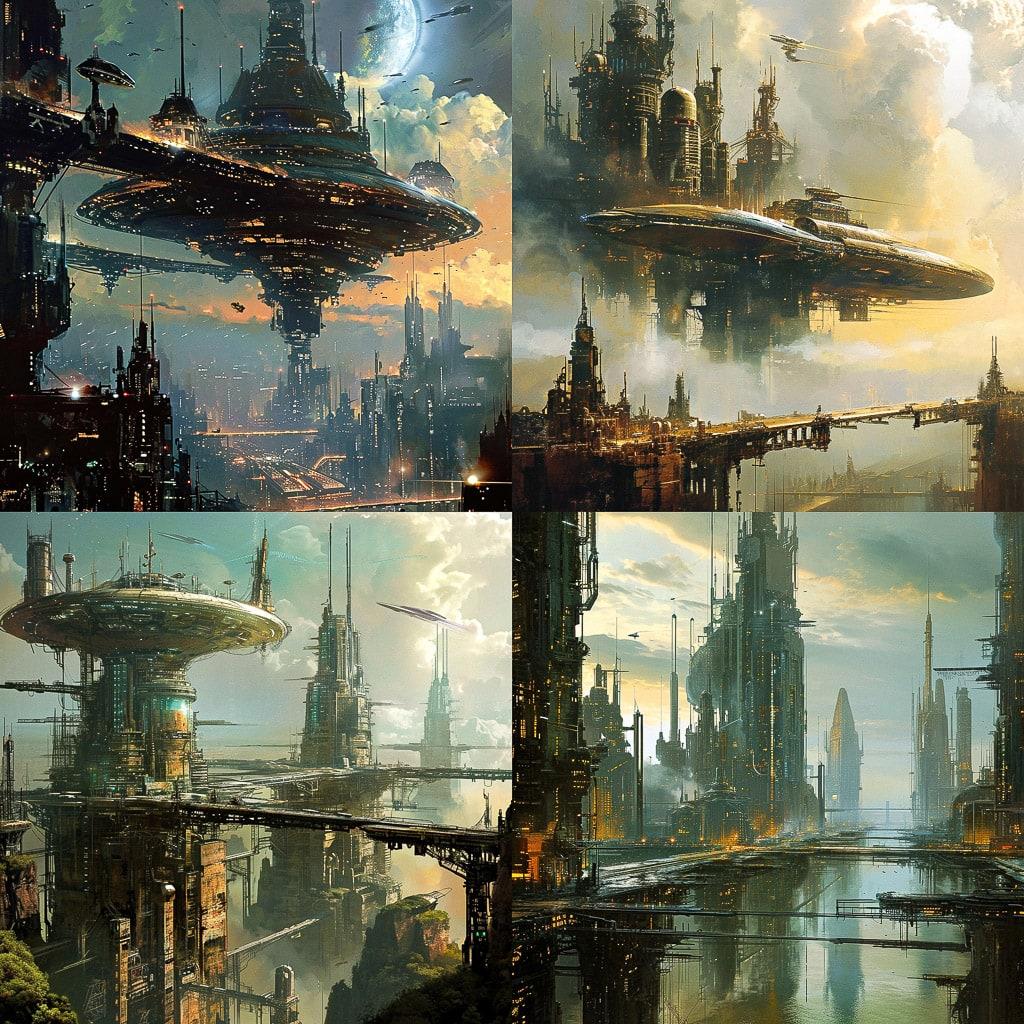 Stephan Martiniere style, Midjourney V6, render 1 of 4