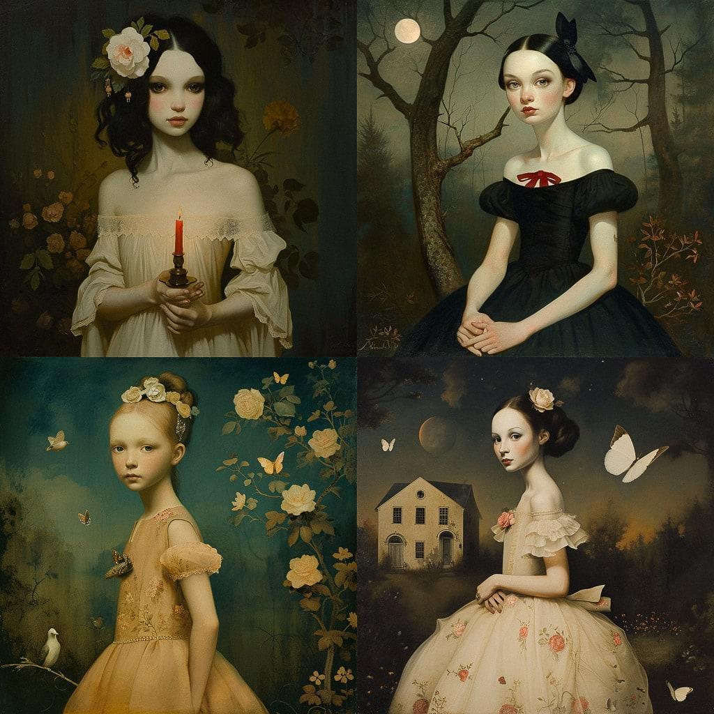 Stephen Mackey style, Midjourney V6, render 1 of 4