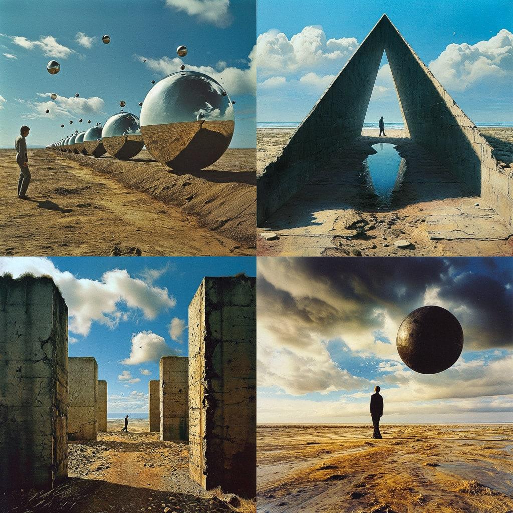 Storm Thorgerson style, Midjourney V6, render 1 of 4