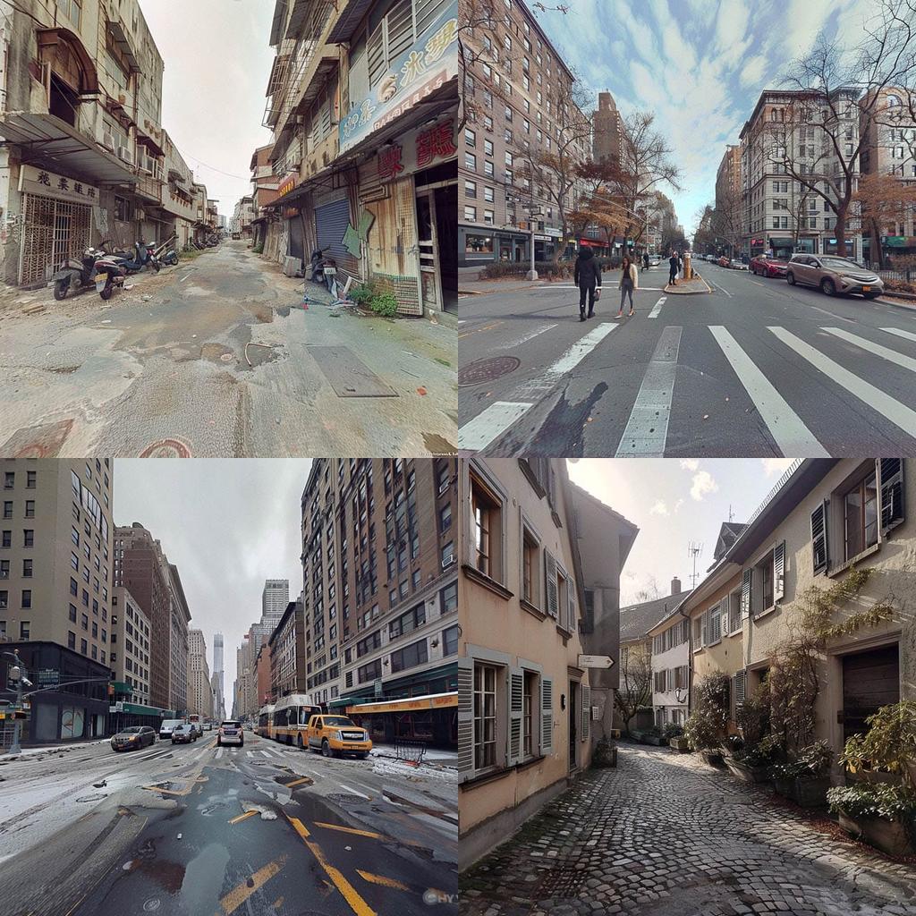 Streetview style, Midjourney V6, render 1 of 4