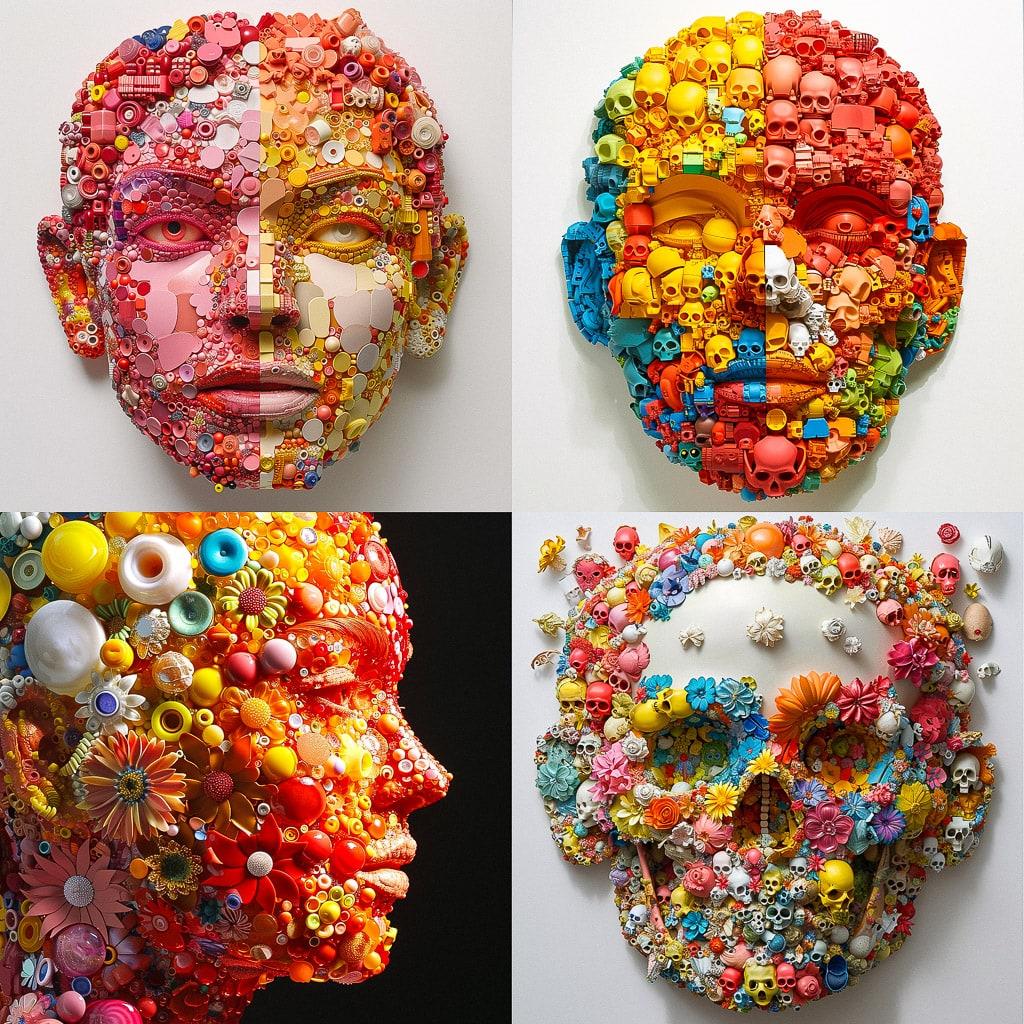 Stuart Haygarth style, Midjourney V6, render 1 of 4