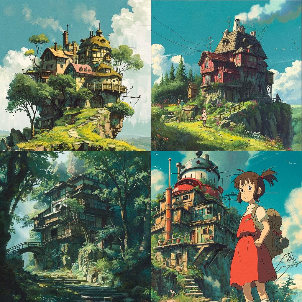 Studio Ghibli style, Midjourney V6, render 1 of 4