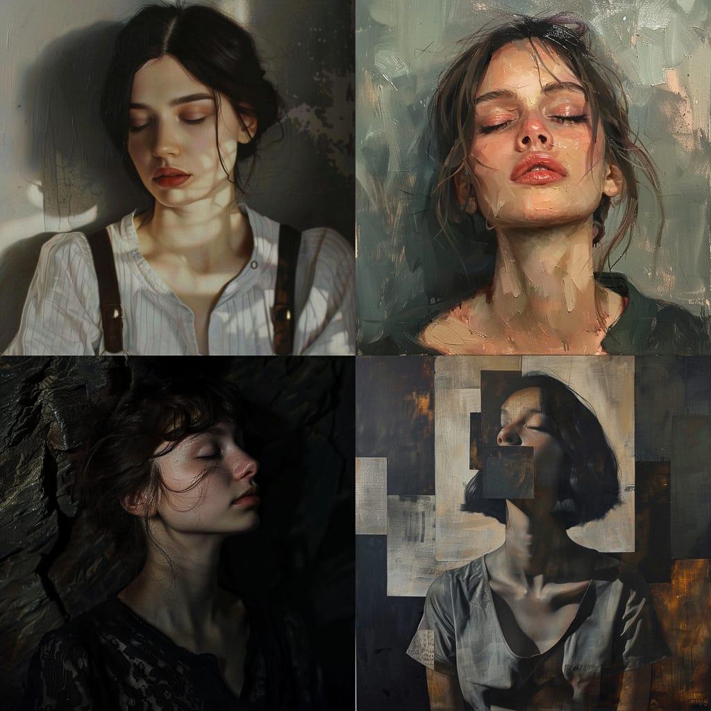 Subdued tones style, Midjourney V6, render 1 of 4