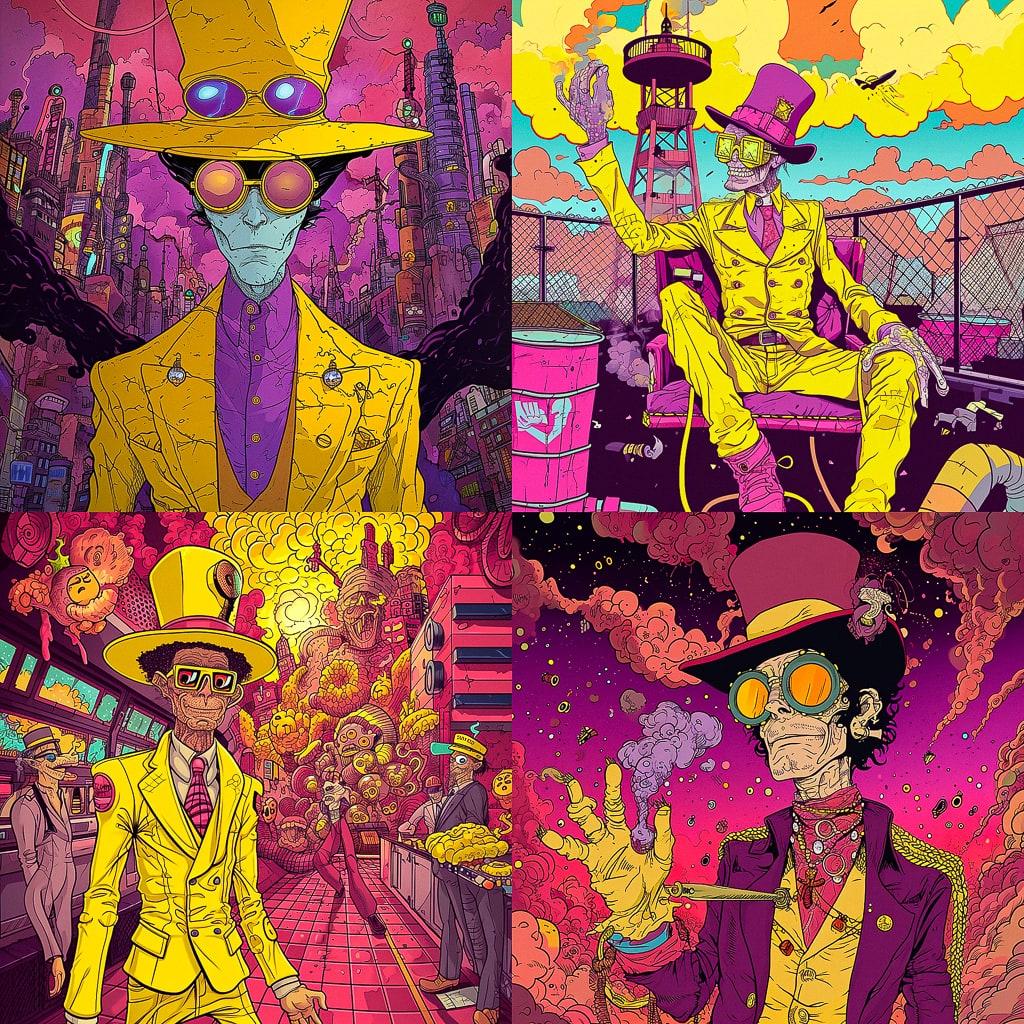 Superjail! style, Midjourney V6, render 1 of 4