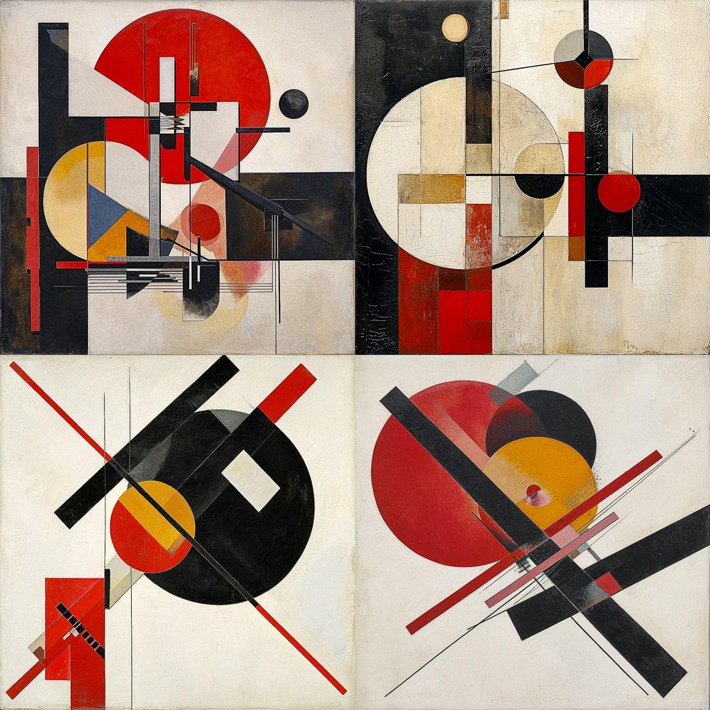 Suprematism style, Midjourney V6, render 1 of 4