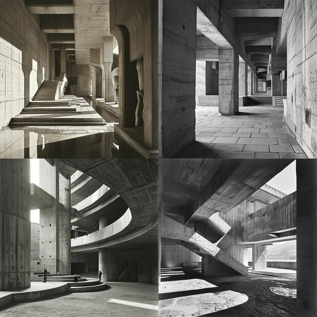 Sverre Fehn style, Midjourney V6, render 1 of 4