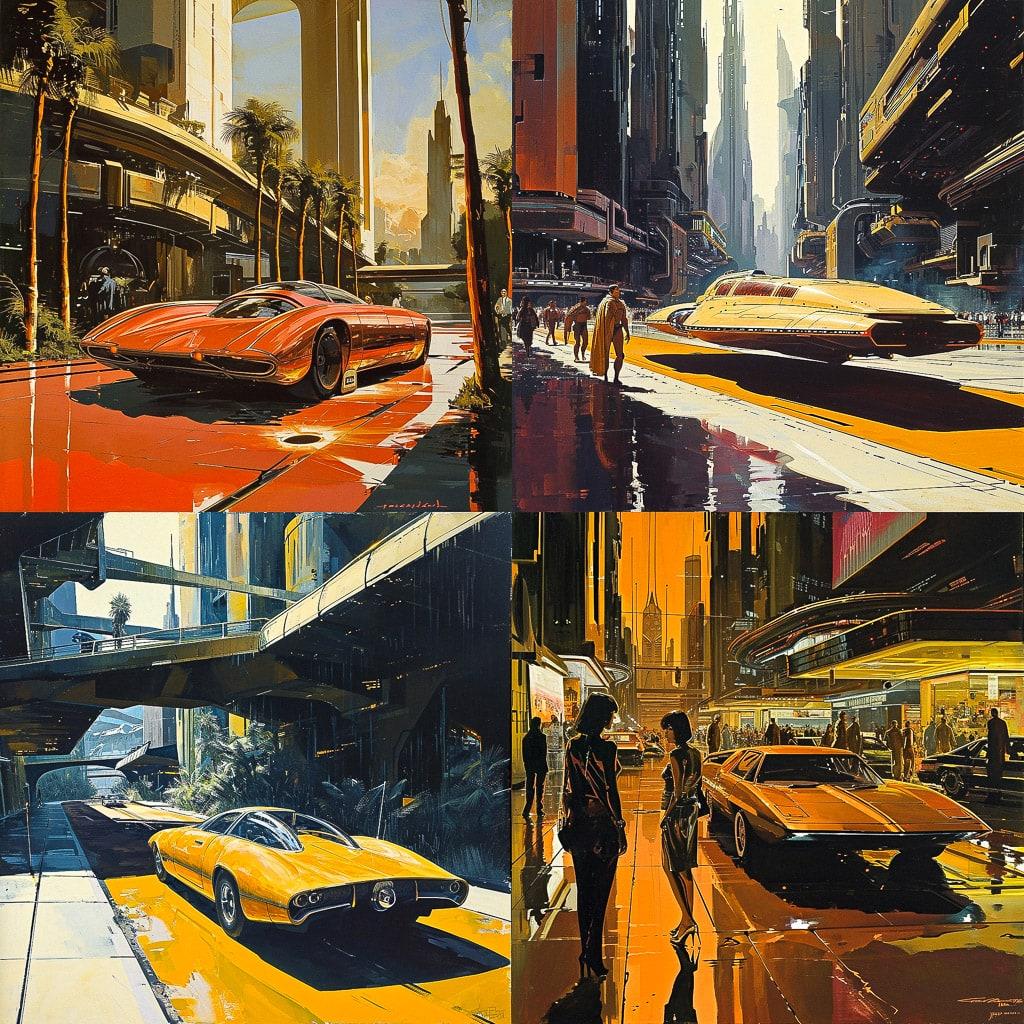 Syd Mead style, Midjourney V6, render 1 of 4