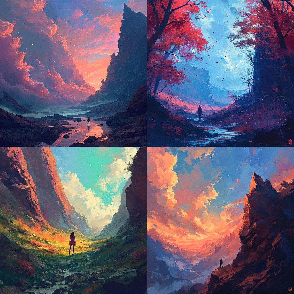 Sylvain Sarrailh style, Midjourney V6, render 1 of 4