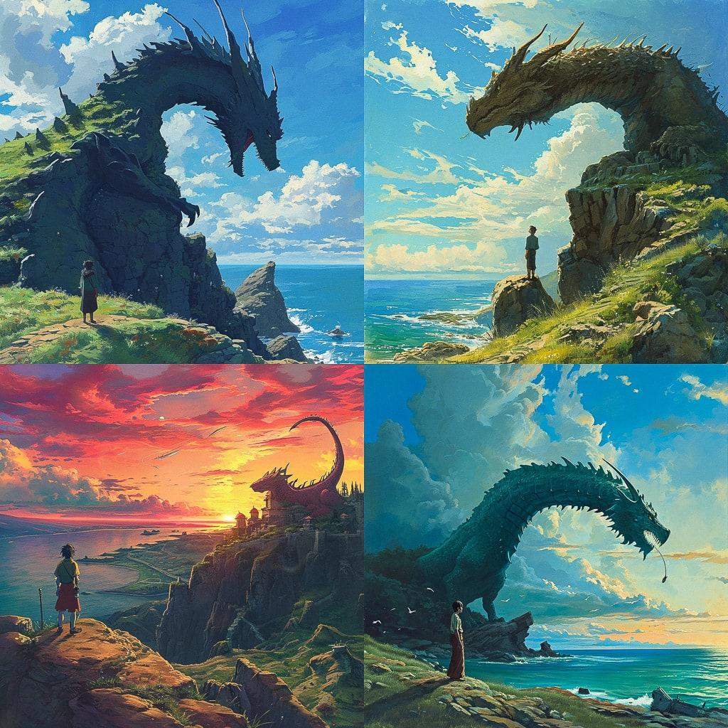 Tales from Earthsea style, Midjourney V6, render 1 of 4