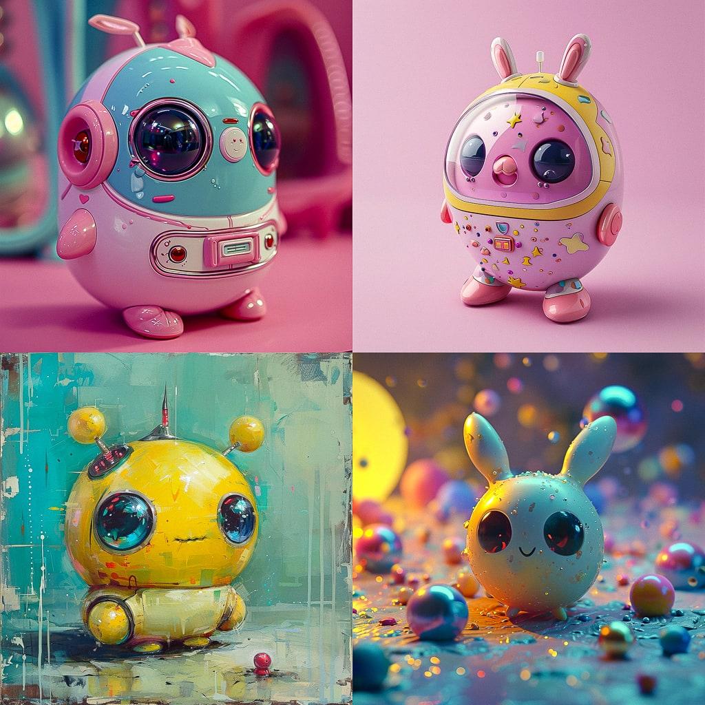 Tamagotchi style, Midjourney V6, render 1 of 4