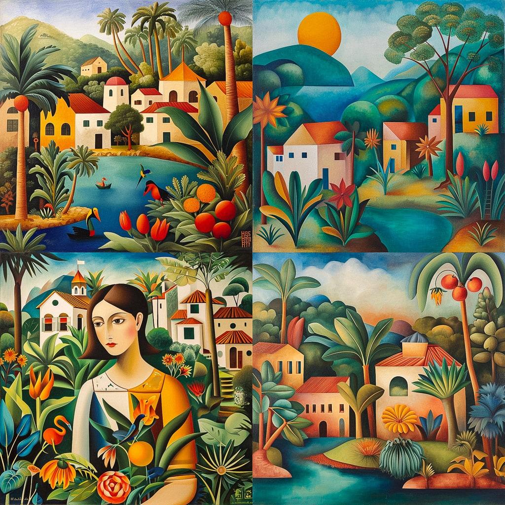 Tarsila do Amaral style, Midjourney V6, render 1 of 4