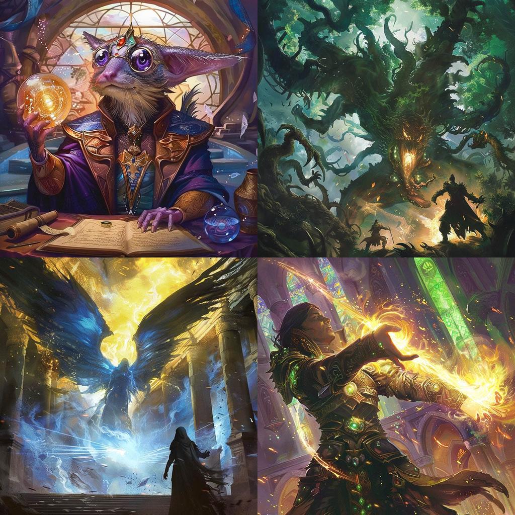 TCG artwork style, Midjourney V6, render 1 of 4