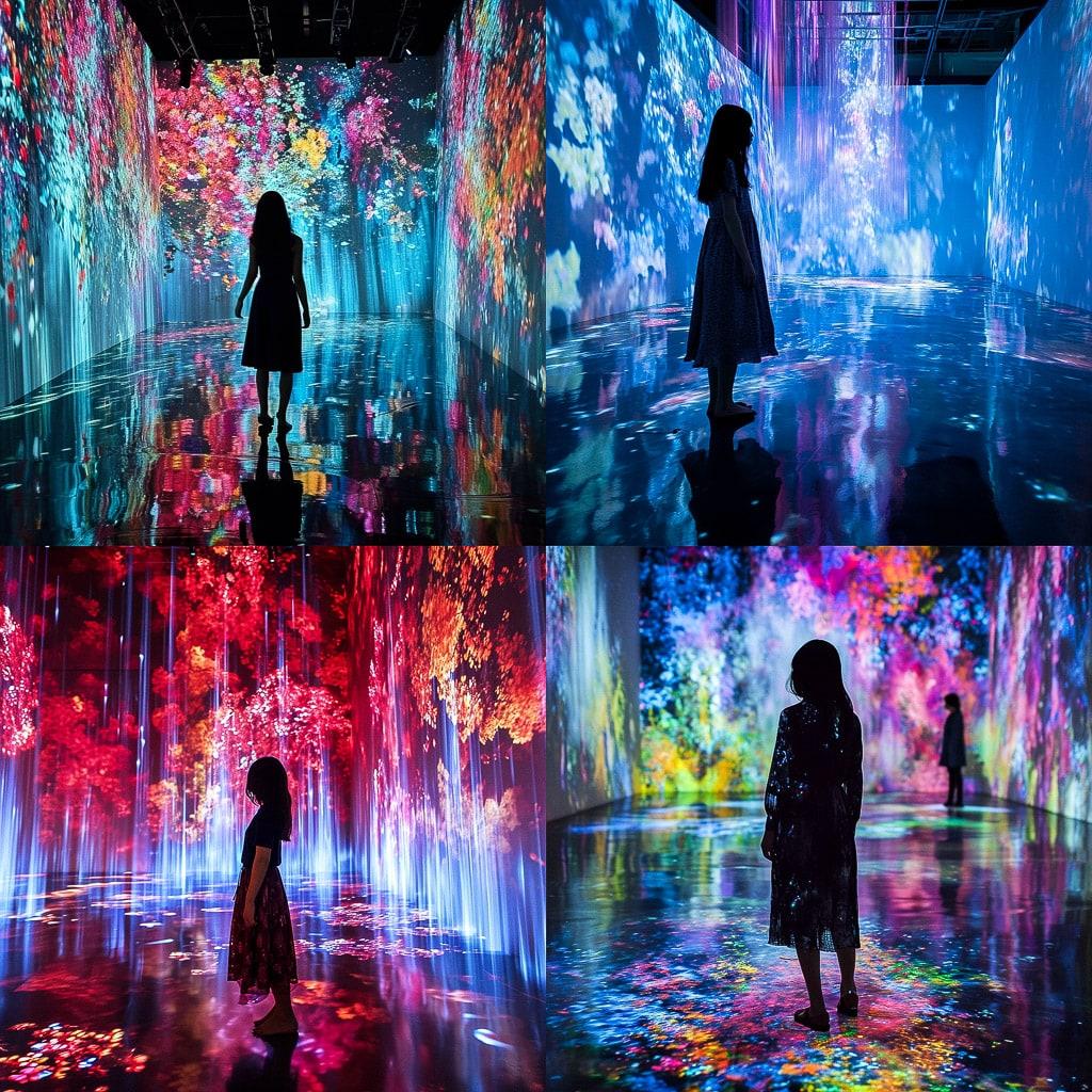 teamLab style, Midjourney V6, render 1 of 4