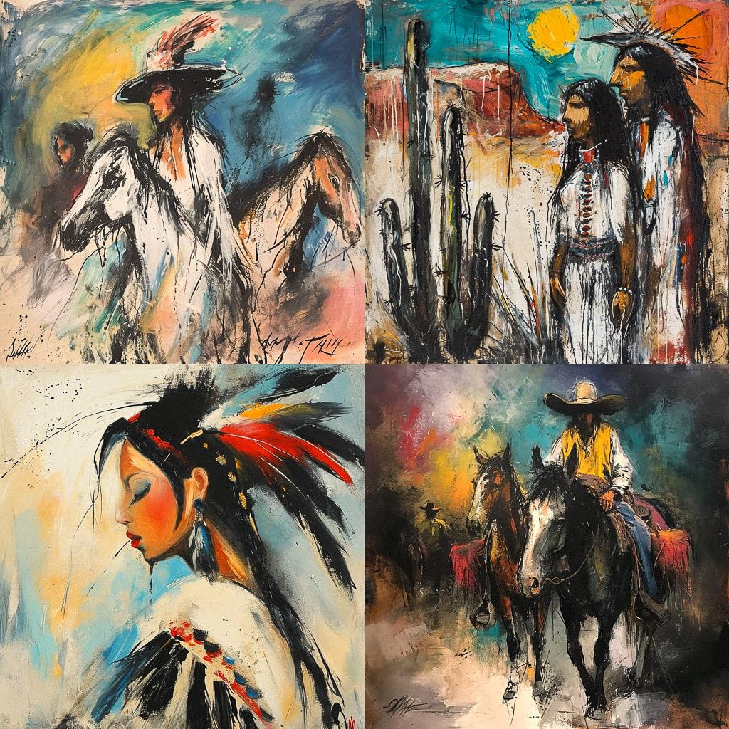 Ted DeGrazia style, Midjourney V6, render 1 of 4