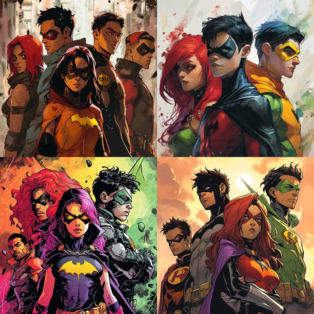 Teen Titans style, Midjourney V6, render 1 of 4