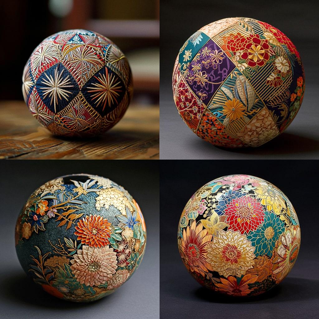 Temari style, Midjourney V6, render 1 of 4