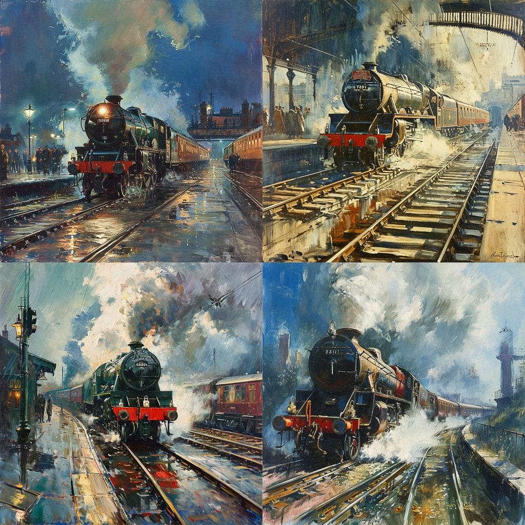 Terence Cuneo style, Midjourney V6, render 1 of 4