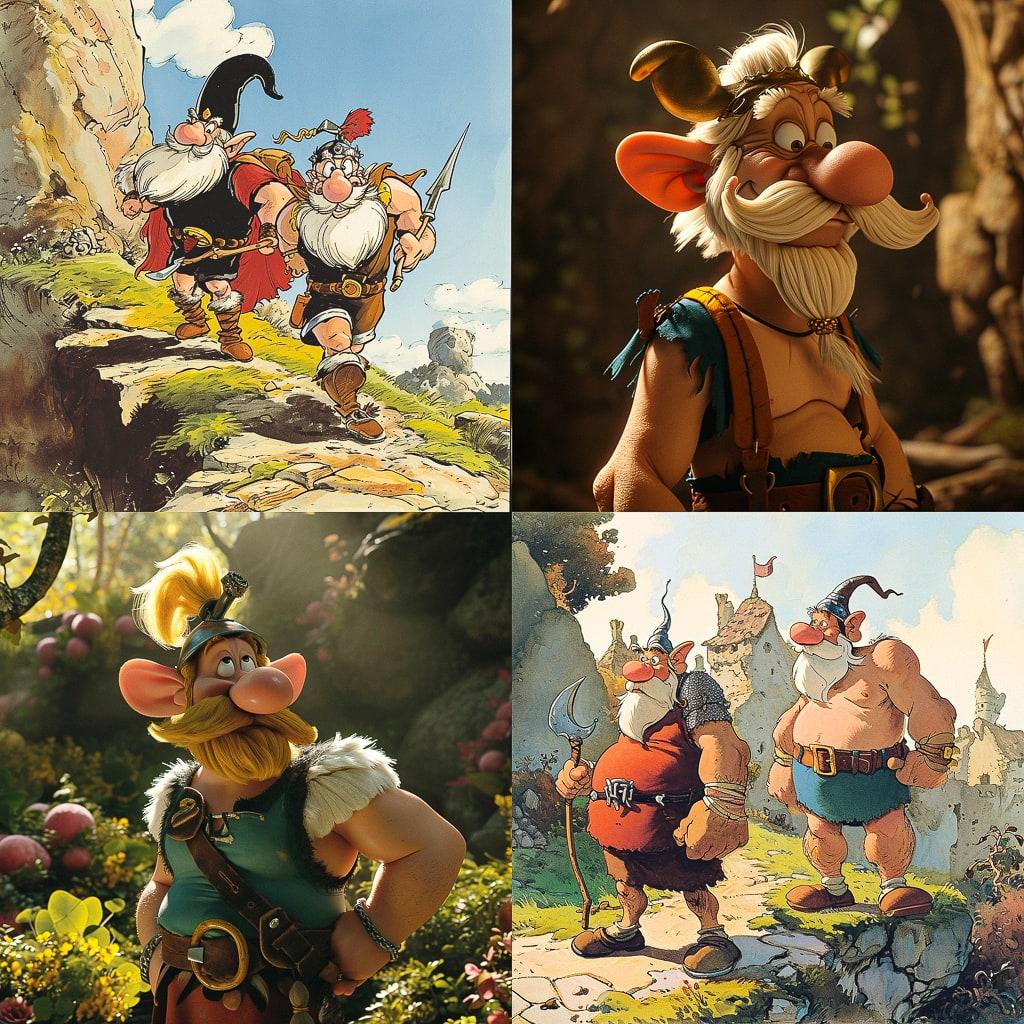 The Adventures of Asterix style, Midjourney V6, render 1 of 4