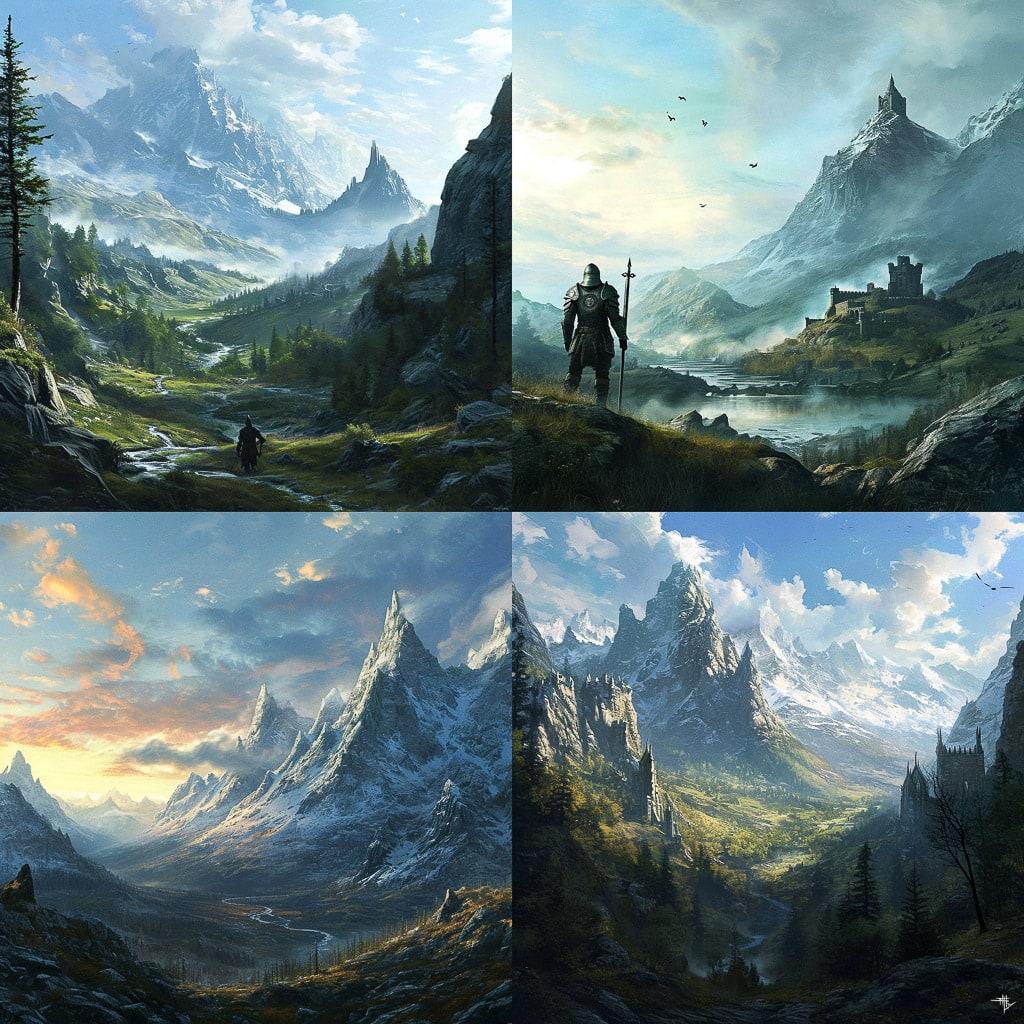 The Elder Scrolls style, Midjourney V6, render 1 of 4