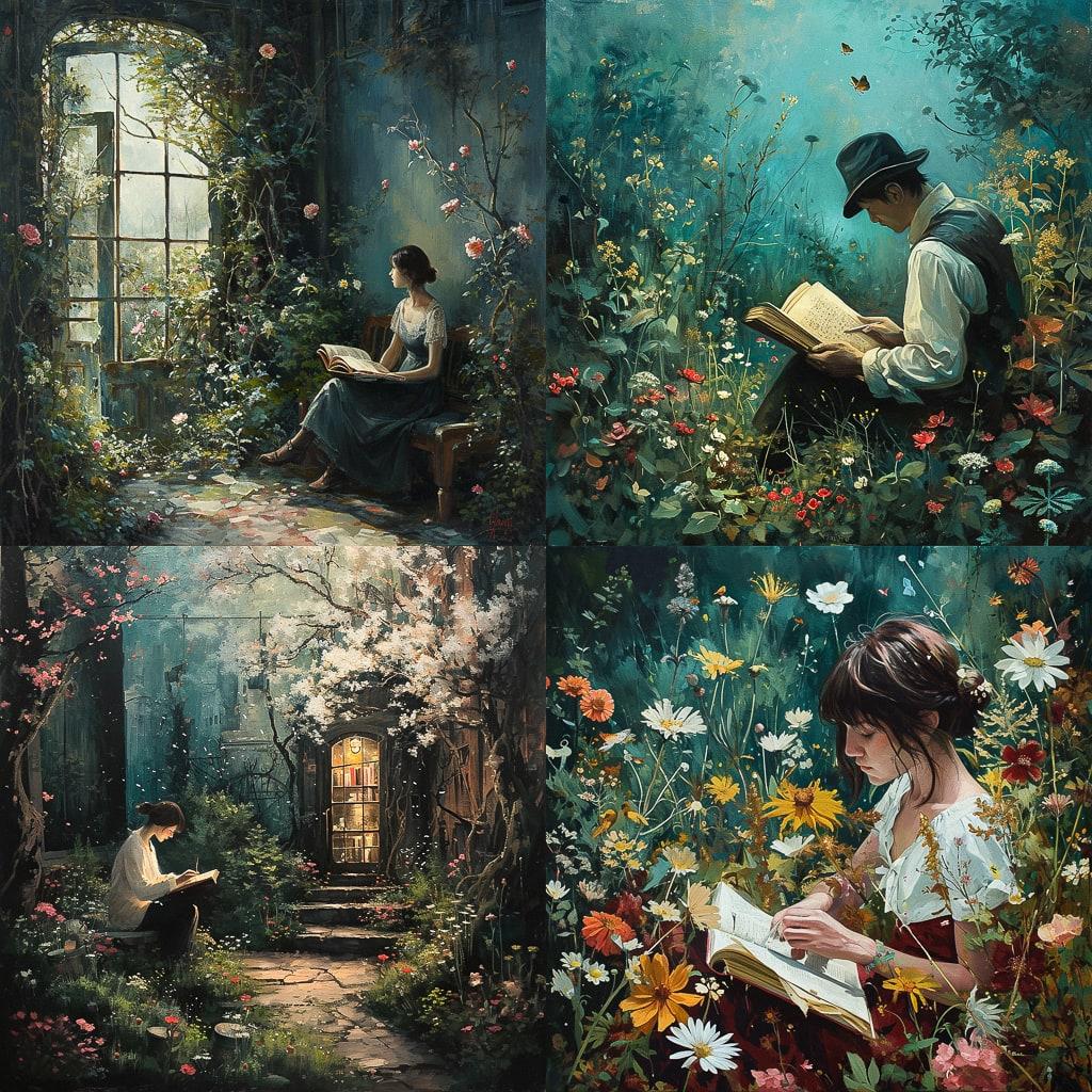 The Garden of Words style, Midjourney V6, render 1 of 4