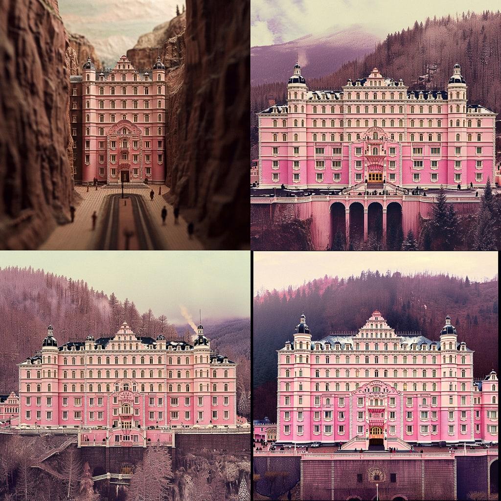 The Grand Budapest Hotel style, Midjourney V6, render 1 of 4