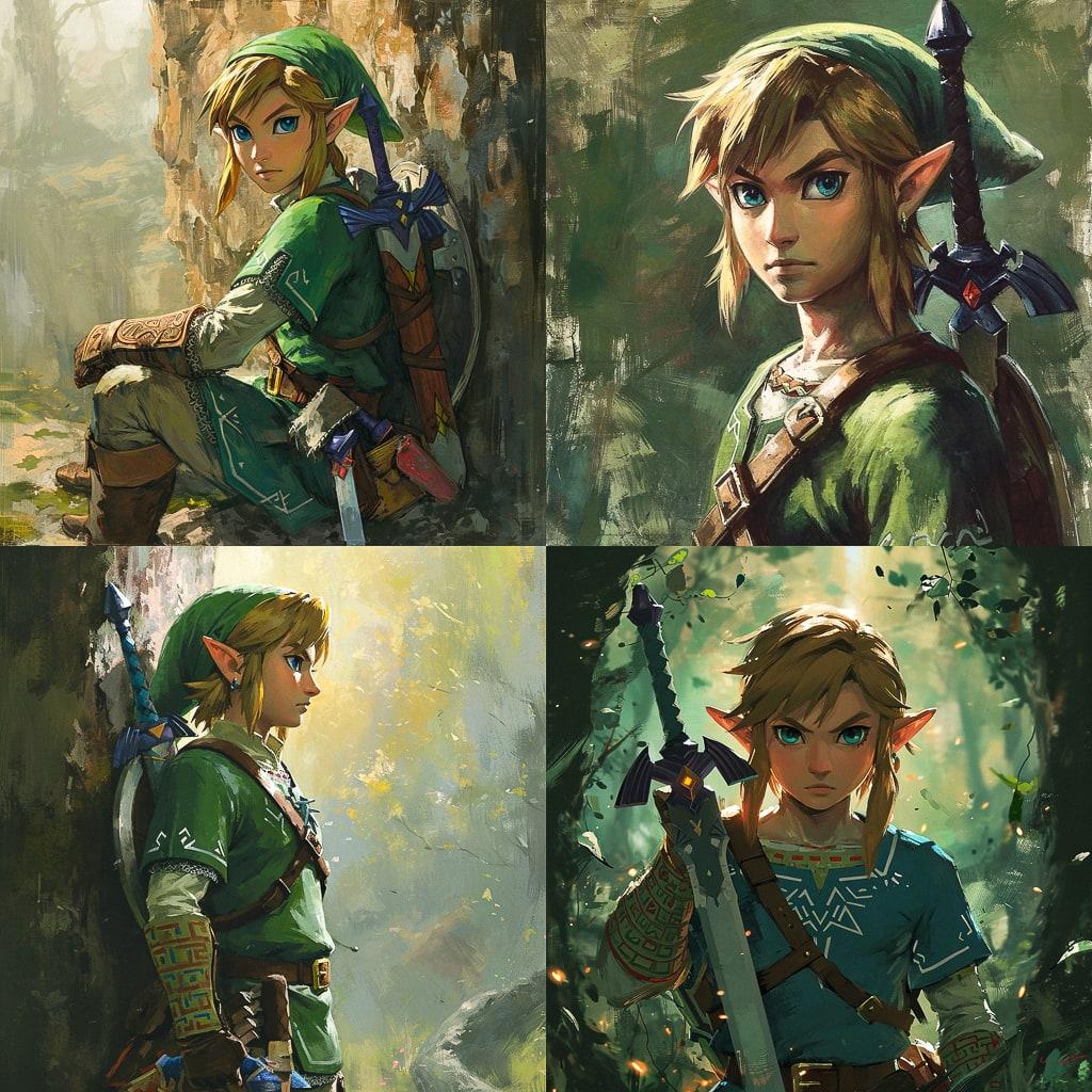 The Legend of Zelda style, Midjourney V6, render 1 of 4