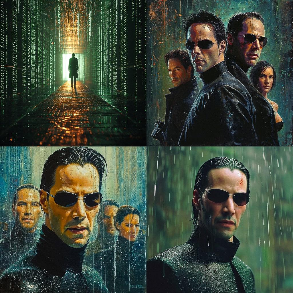 The Matrix style, Midjourney V6, render 1 of 4