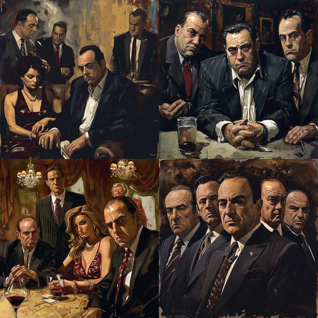 The Sopranos style, Midjourney V6, render 1 of 4