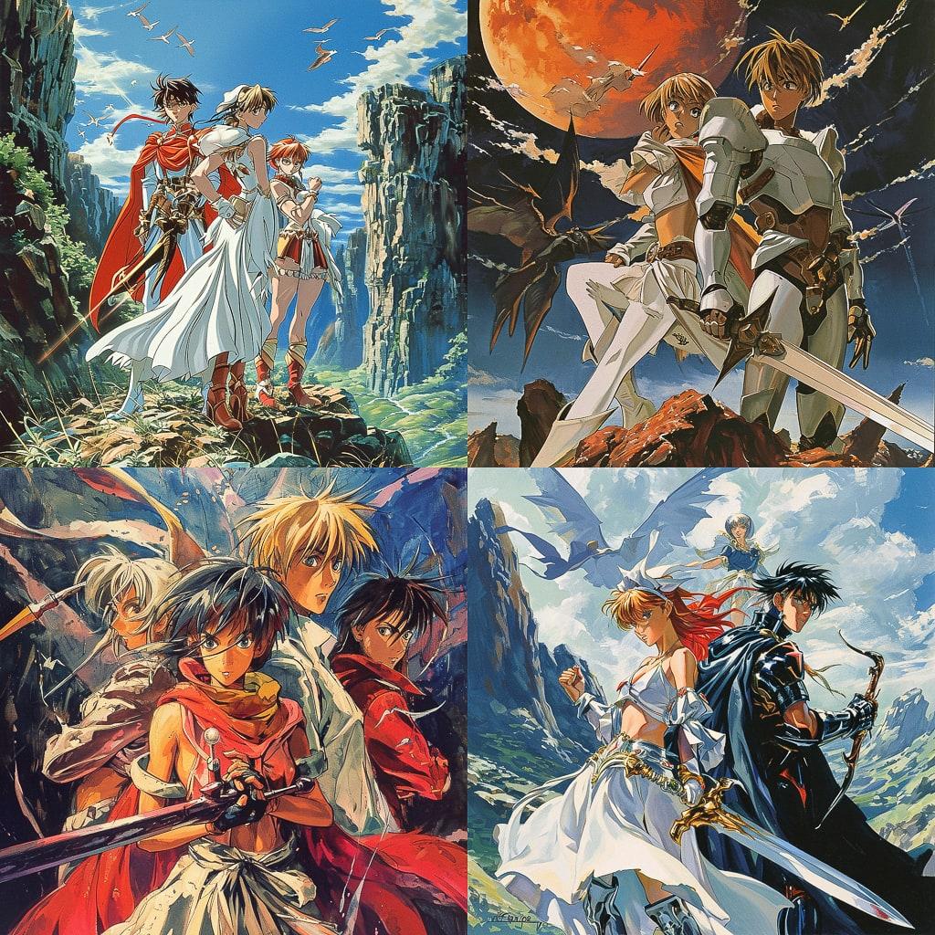 The Vision of Escaflowne style, Midjourney V6, render 1 of 4