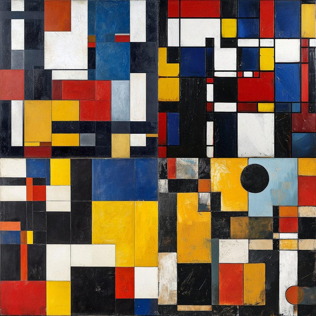 Theo van Doesburg style, Midjourney V6, render 1 of 4
