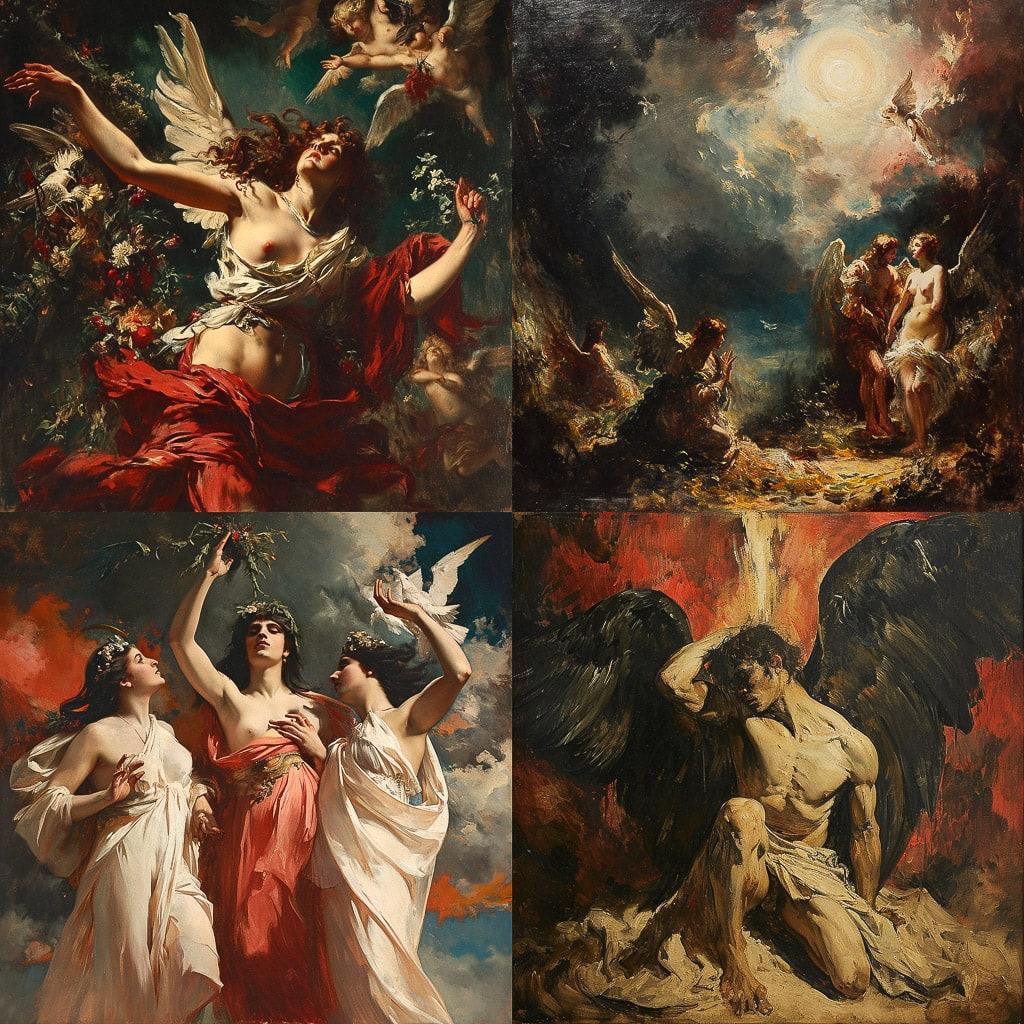 Theodore Chasseriau style, Midjourney V6, render 1 of 4