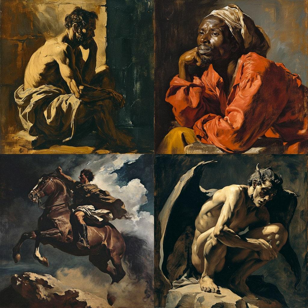 Theodore Gericault style, Midjourney V6, render 1 of 4