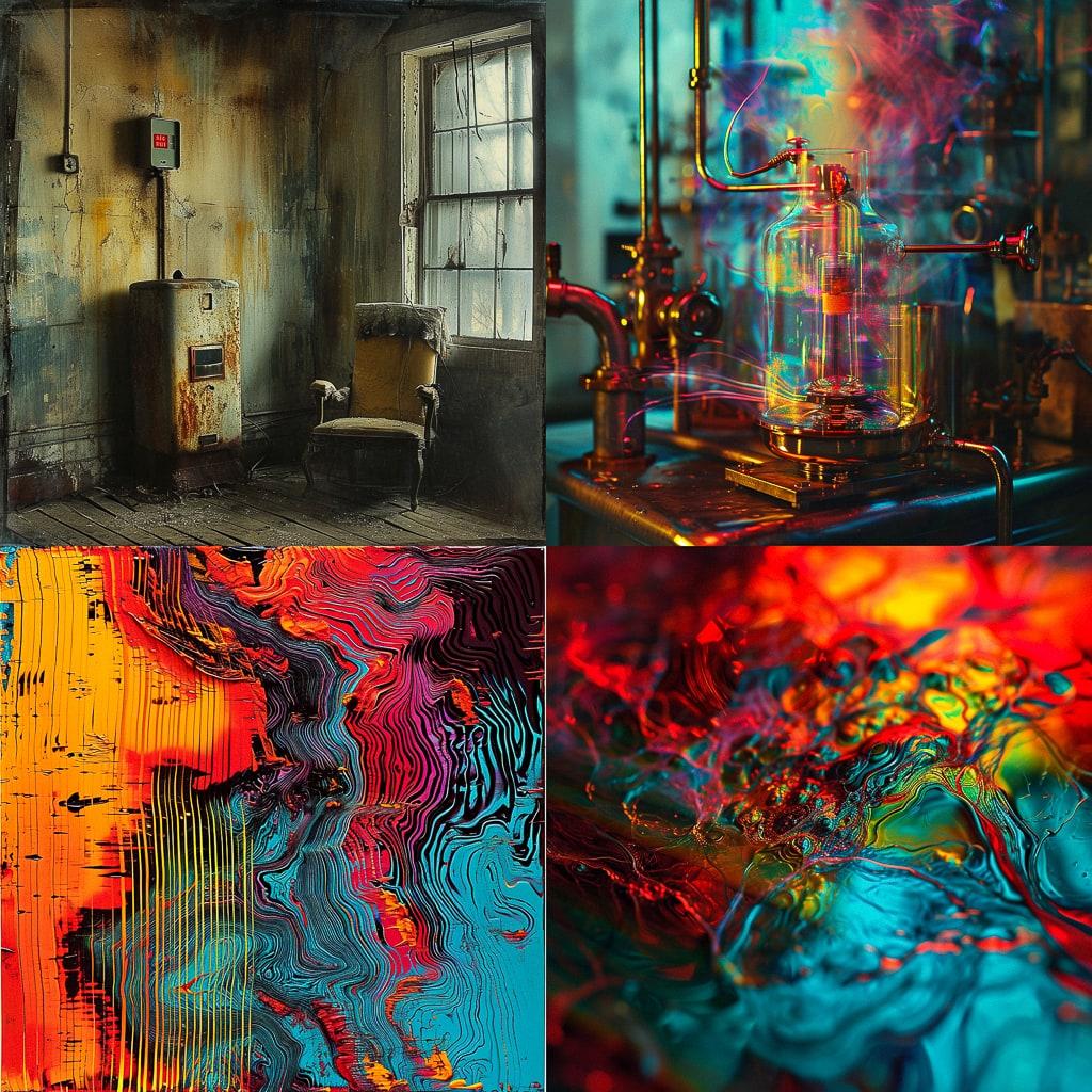 Thermograph style, Midjourney V6, render 1 of 4