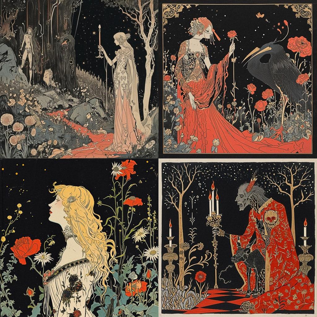 Thomas Theodor Heine style, Midjourney V6, render 1 of 4