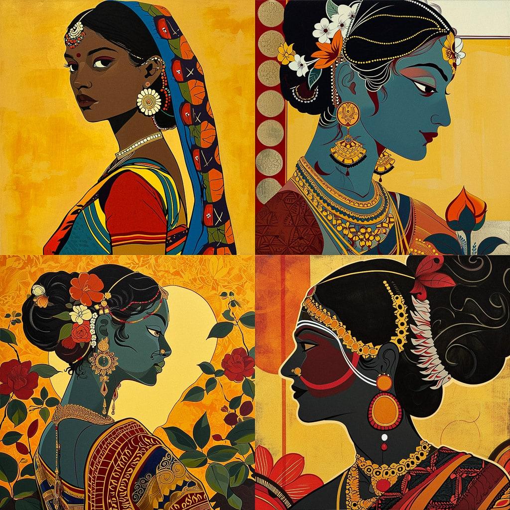 Thota Vaikuntam style, Midjourney V6, render 1 of 4