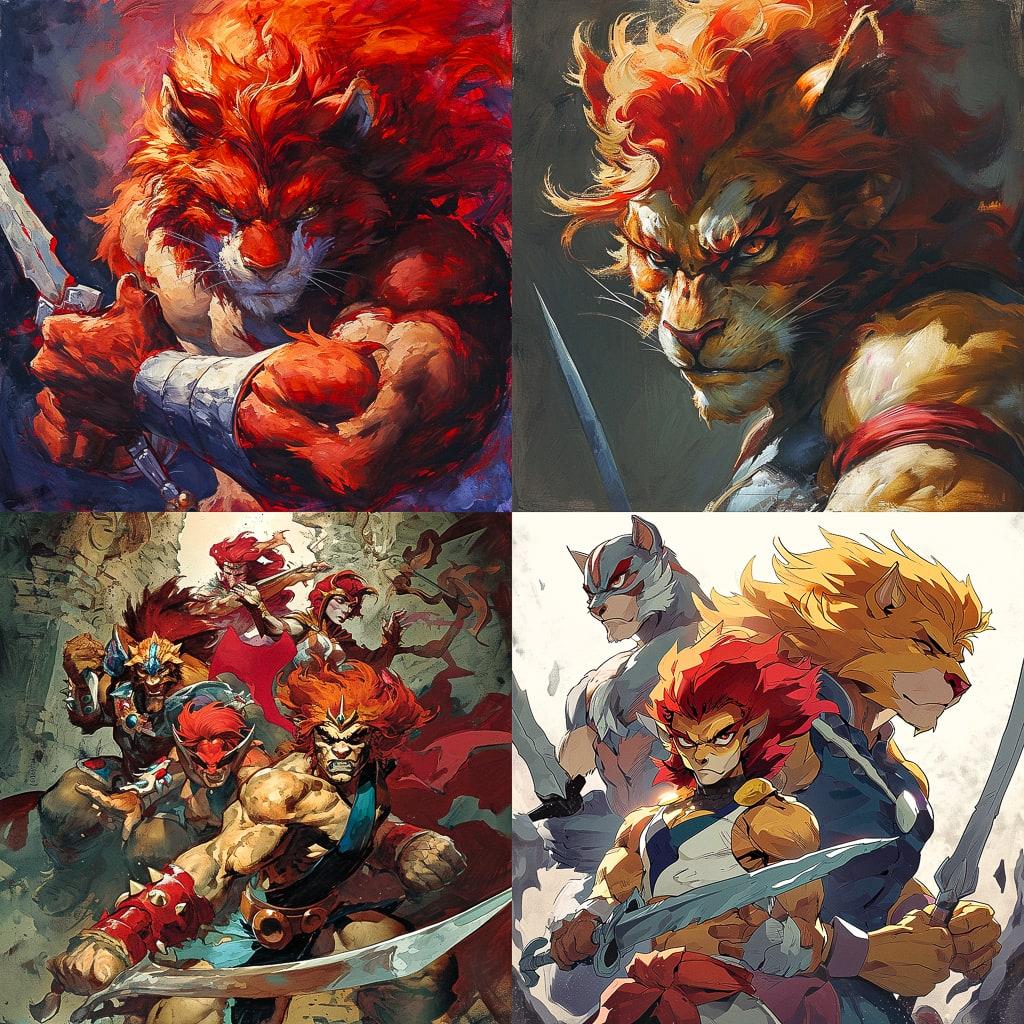 ThunderCats style, Midjourney V6, render 1 of 4
