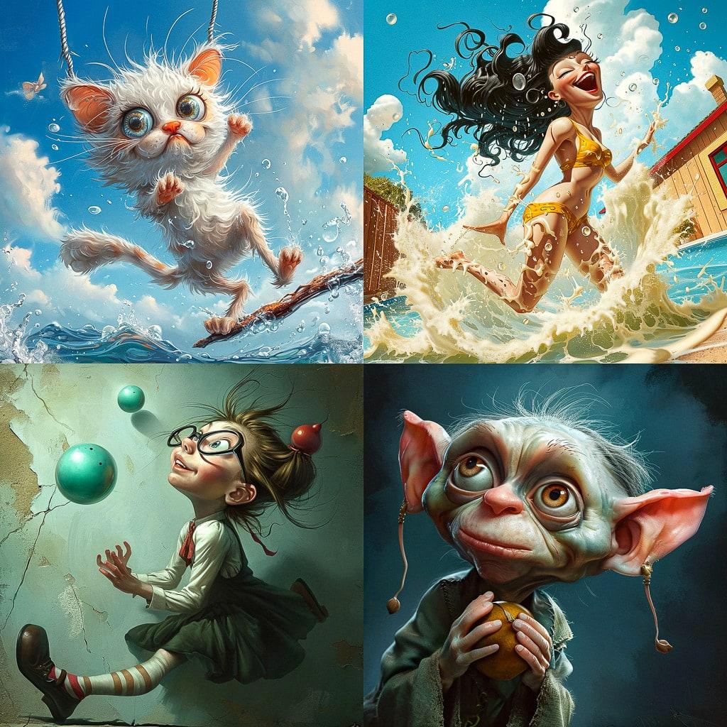 Tiago Hoisel style, Midjourney V6, render 1 of 4