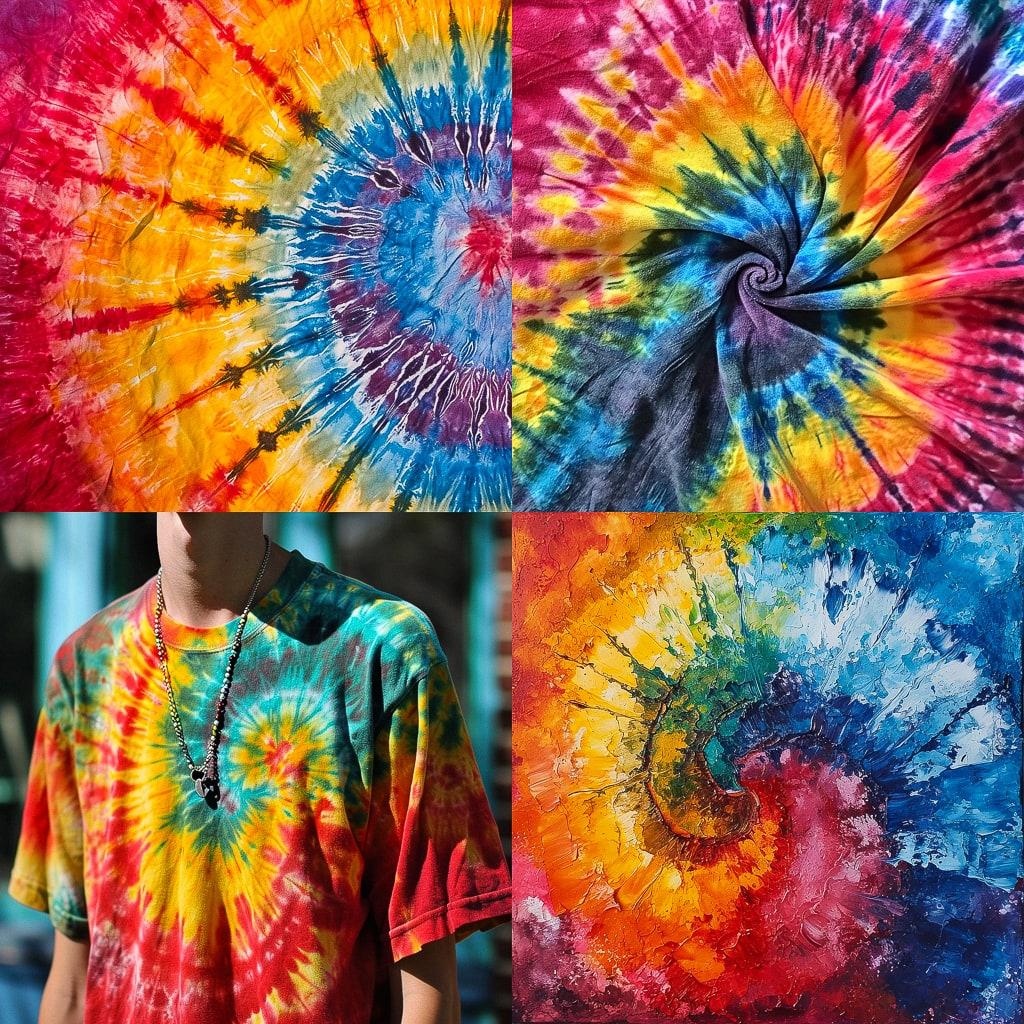 Tie-dye style, Midjourney V6, render 1 of 4