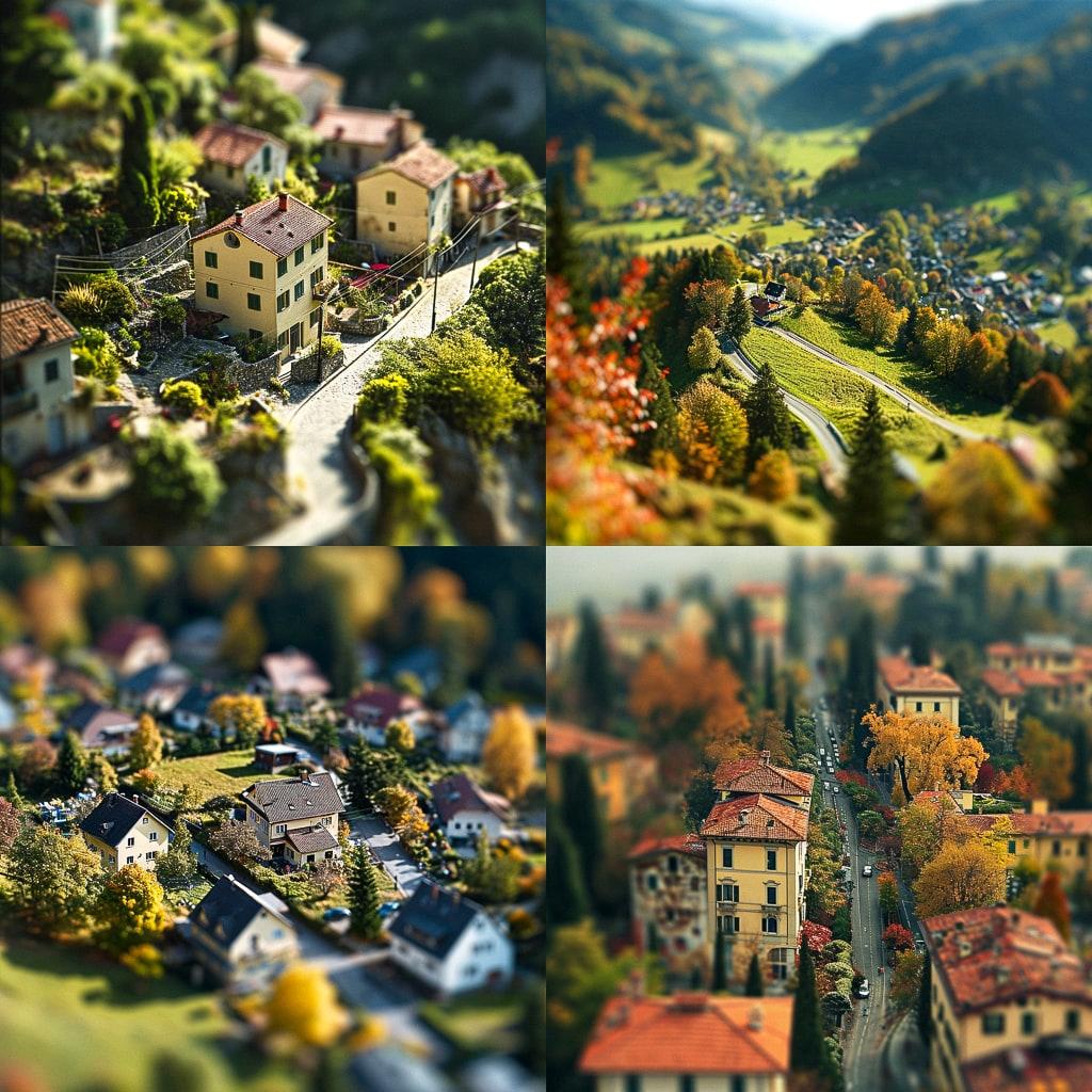 Tilt-Shift style, Midjourney V6, render 1 of 4